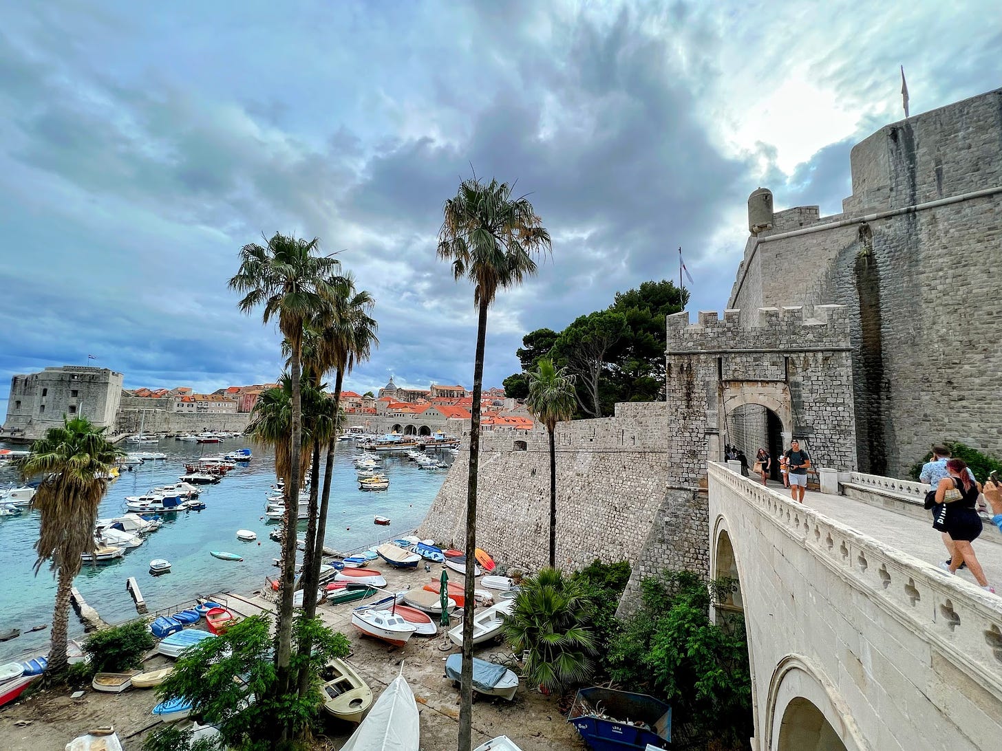 Dubrovnik City Walls and marina