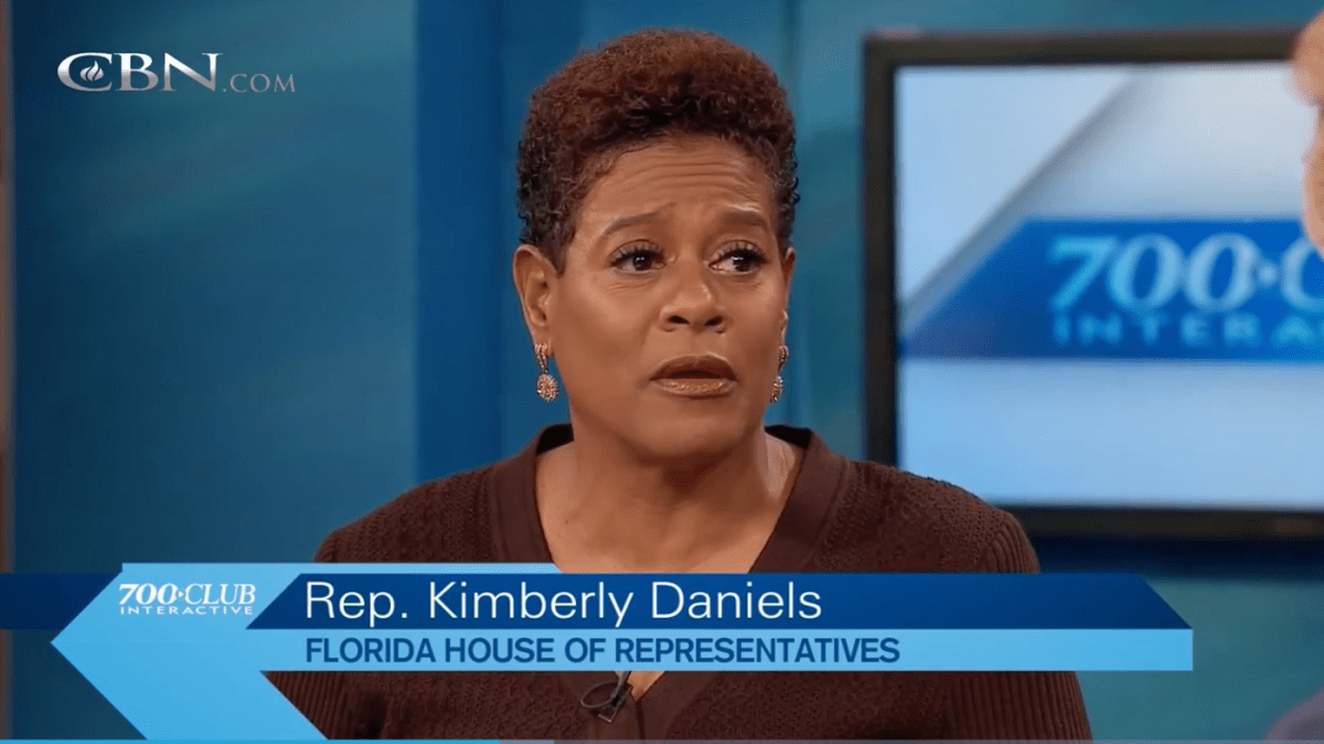 Demon-obsessed Democrat Kim Daniels re-elected to Florida House | Kim Daniels during an appearance on The 700 Club in 2019