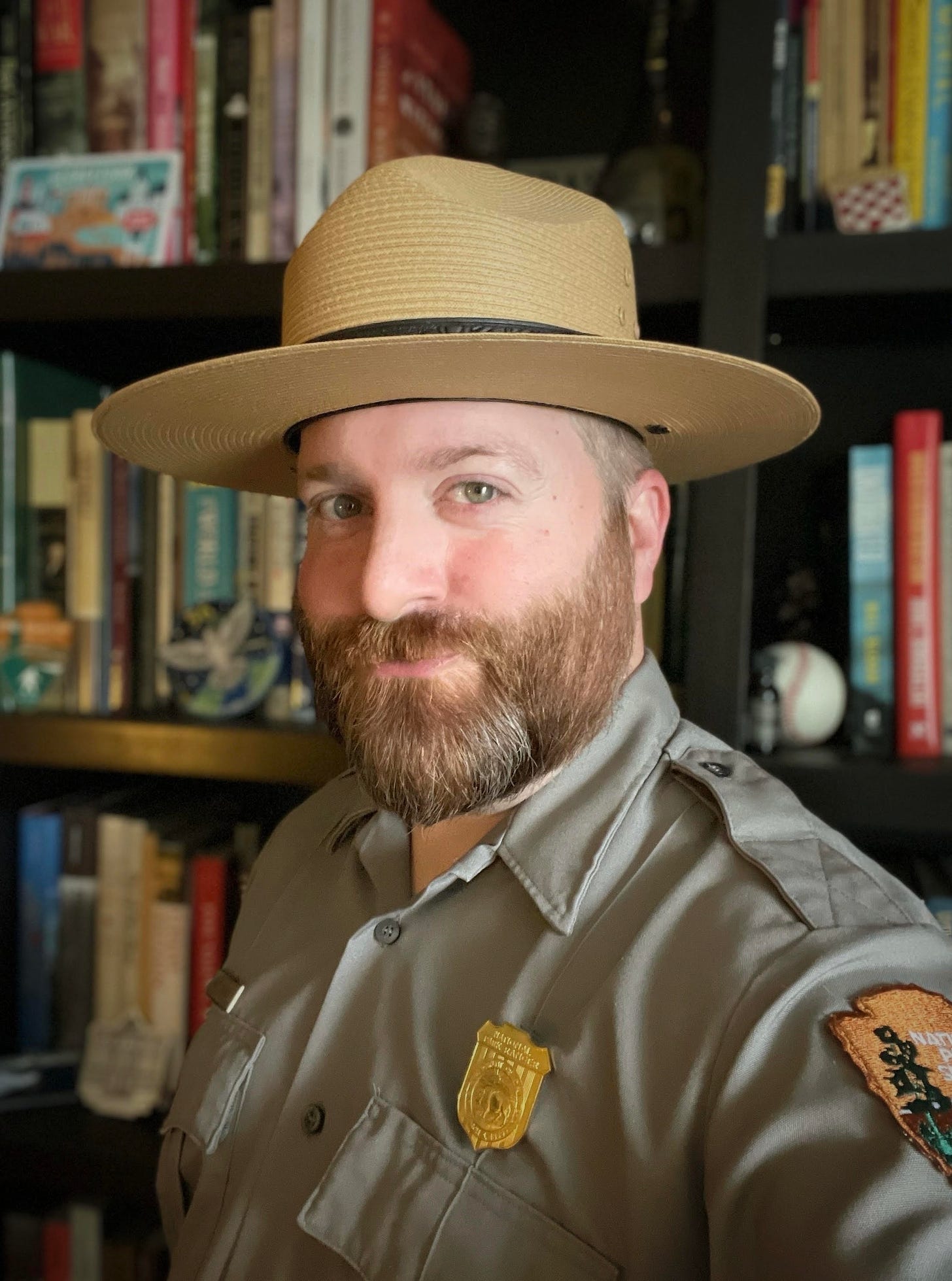 Photo of Matt Turner, social media specialist for the National Park Service, wearing a park ranger uniform.