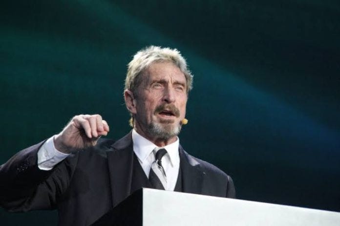 Controversial personality John McAfee dismissed his earlier prediction of 1$ million Bitcoin price, telling people to 