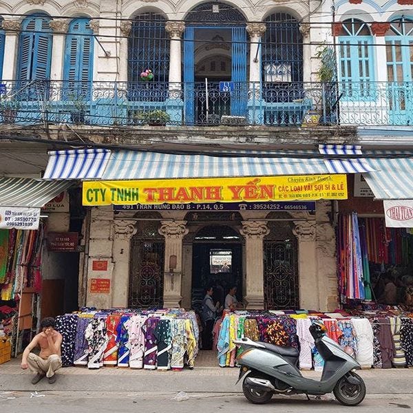 Hanging out in Cholon, Saigon.