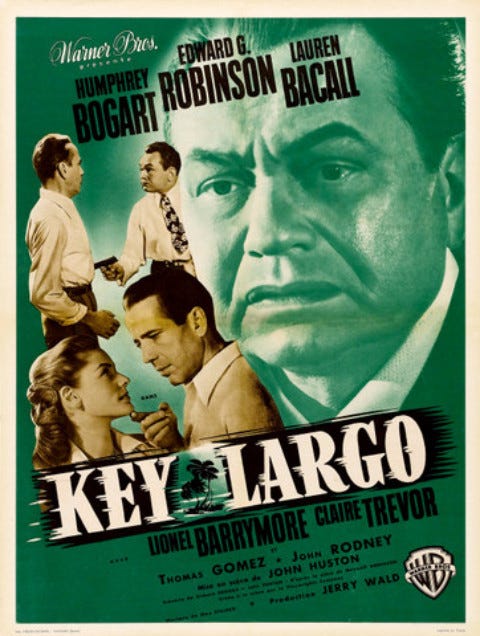 Post from 1948 movie "Key Largo."