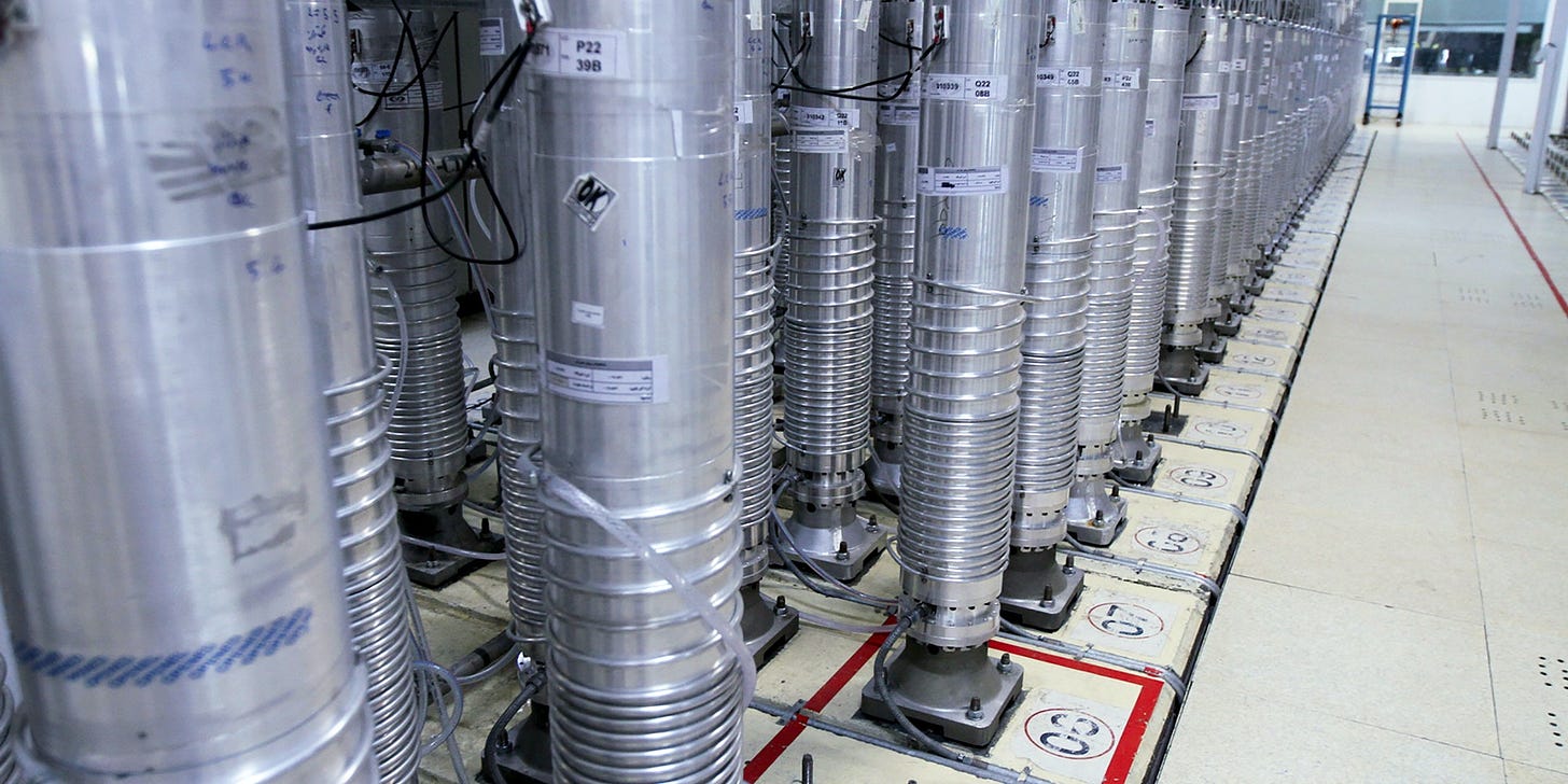 Centrifuge machines at Natanz uranium enrichment facility in central Iran on Nov. 5, 2019.
