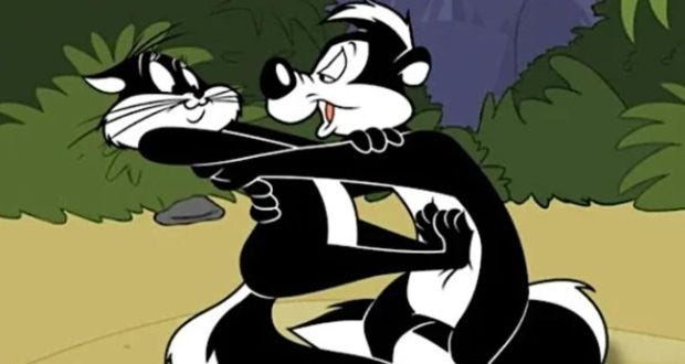Pepe Le Pew not looking so romantic any more