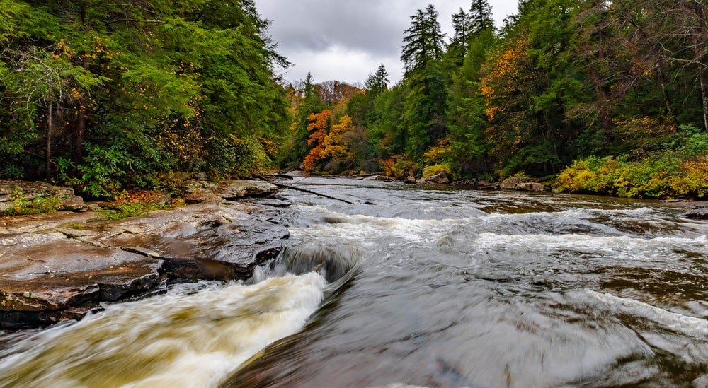 flowing water