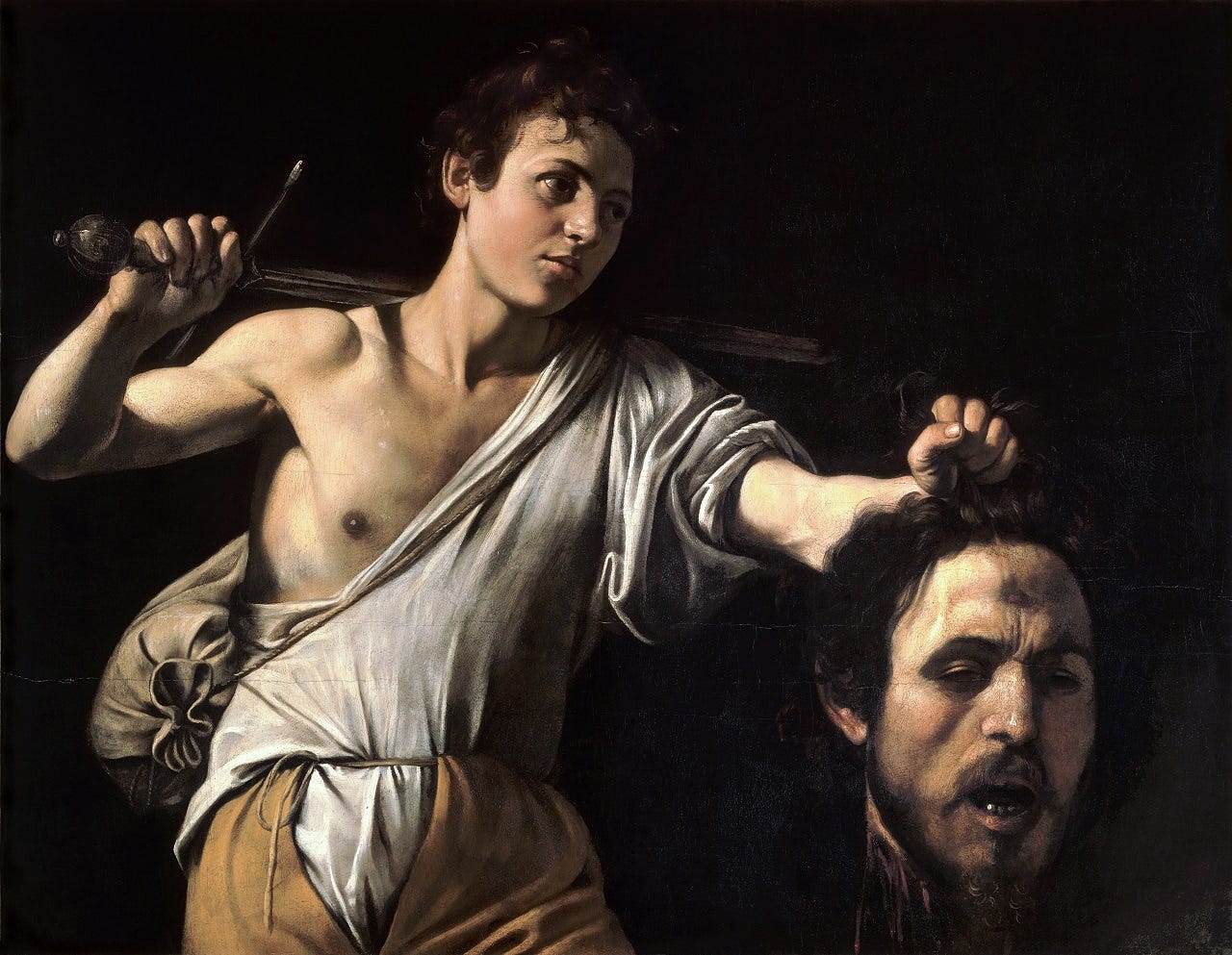 David and Goliath (Caravaggio, Vienna) - ArtIconog