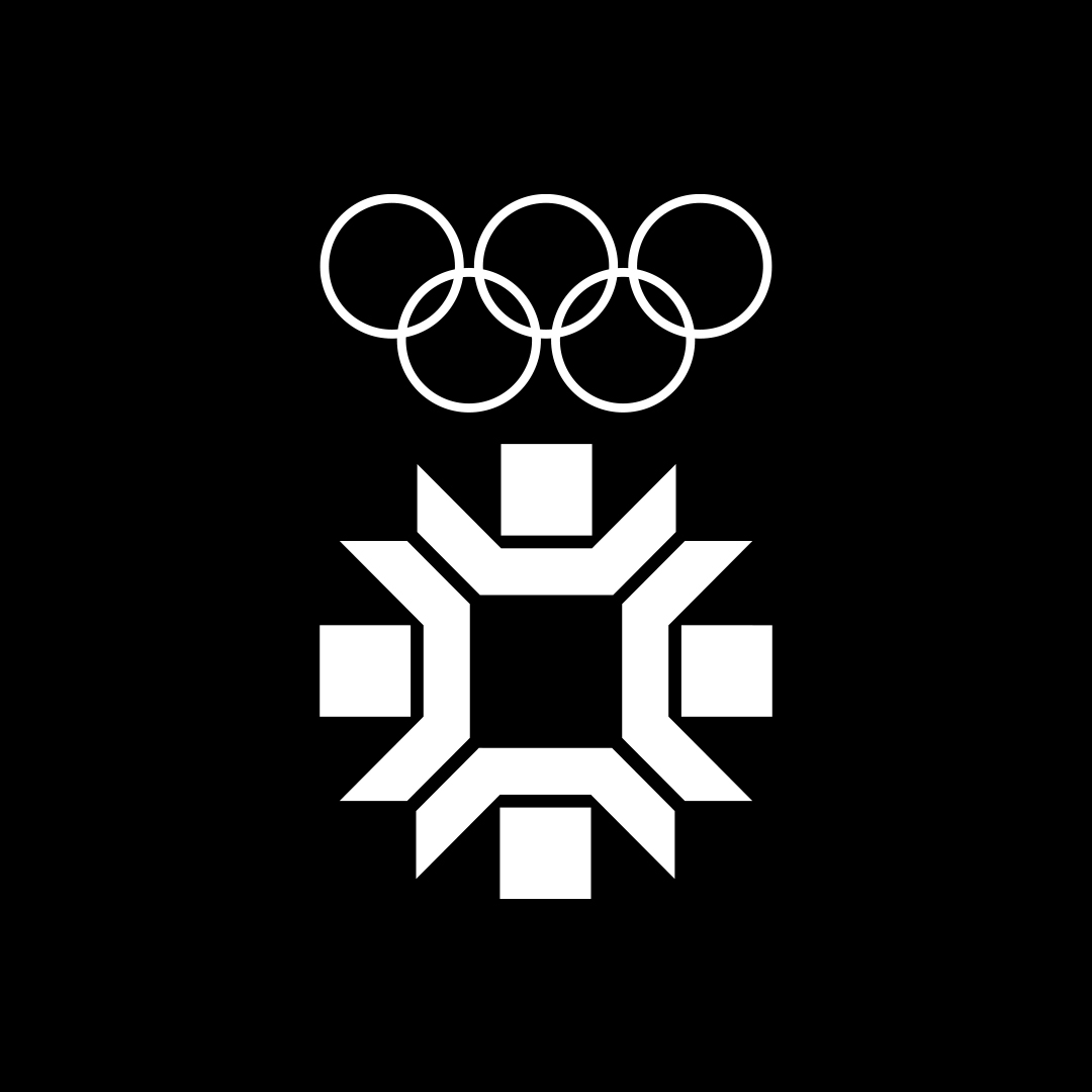 Miroslav Antonić Roko's 1978 logo for 1984 Winter Olympics