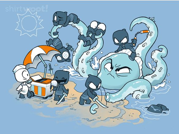 Unstealthiest Ninja At The Beach by Studio DoOoMcat for Shirts at woot.com