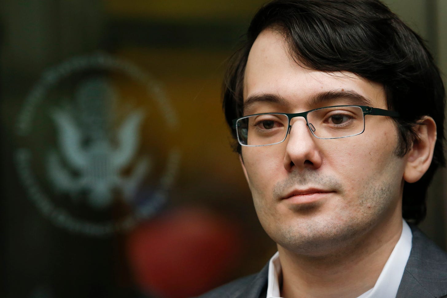 Martin Shkreli in front of the Brooklyn federal courthouse in 2017.