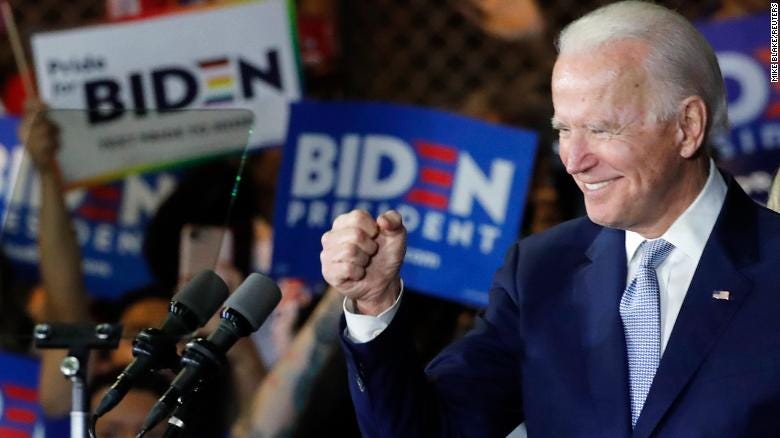 Image result for JOe Biden super tuesday