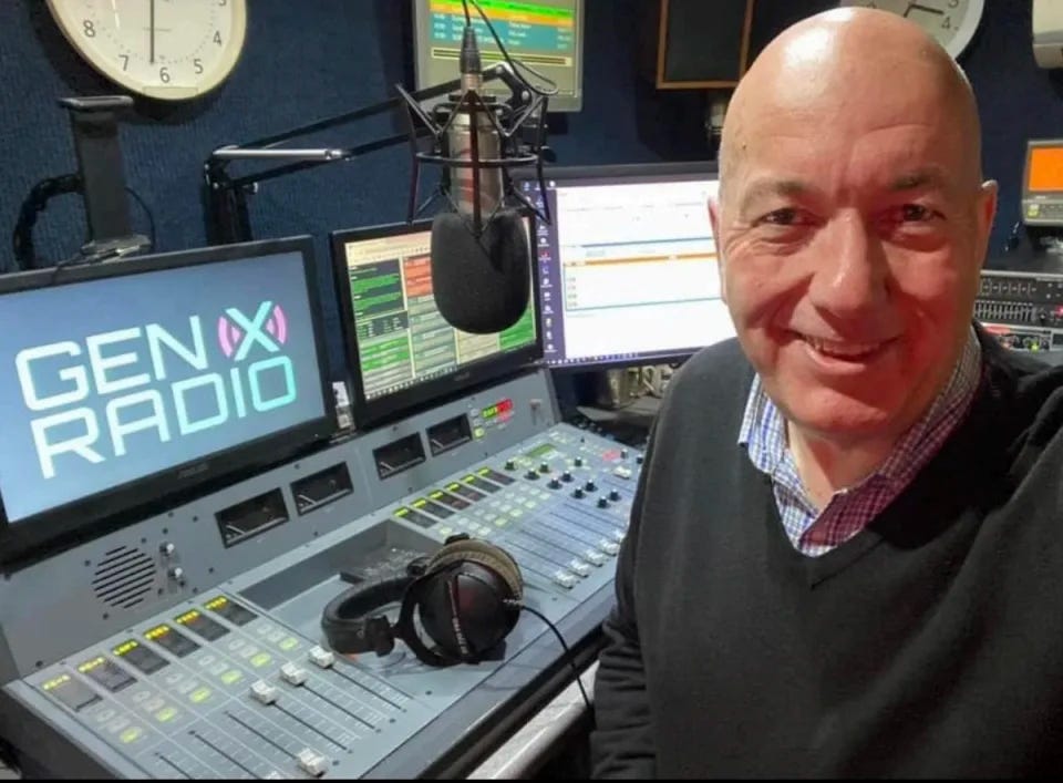 British radio host Tim Gough, 55, passed away during his morning broadcast this week. / Credit: GenX Radio