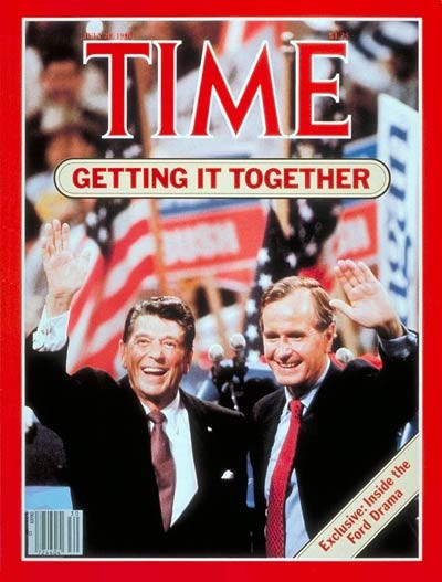 TIME Magazine Cover: Ronald Reagan & George Bush - July 28, 1980 - Ronald  Reagan - George H.W. Bush - Presidential Elections - Republicans - Politics