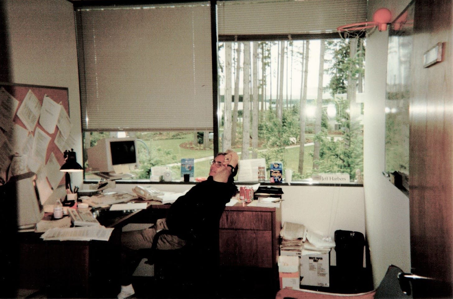 Photo of Jeff Harbers in his office.