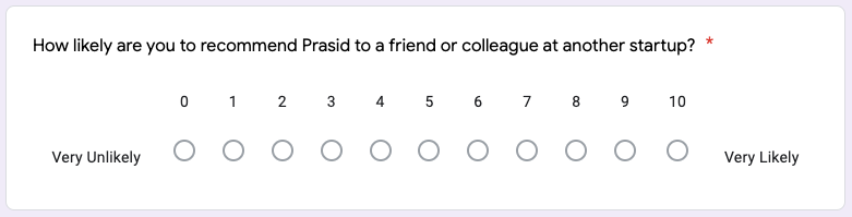 My NPS Survey