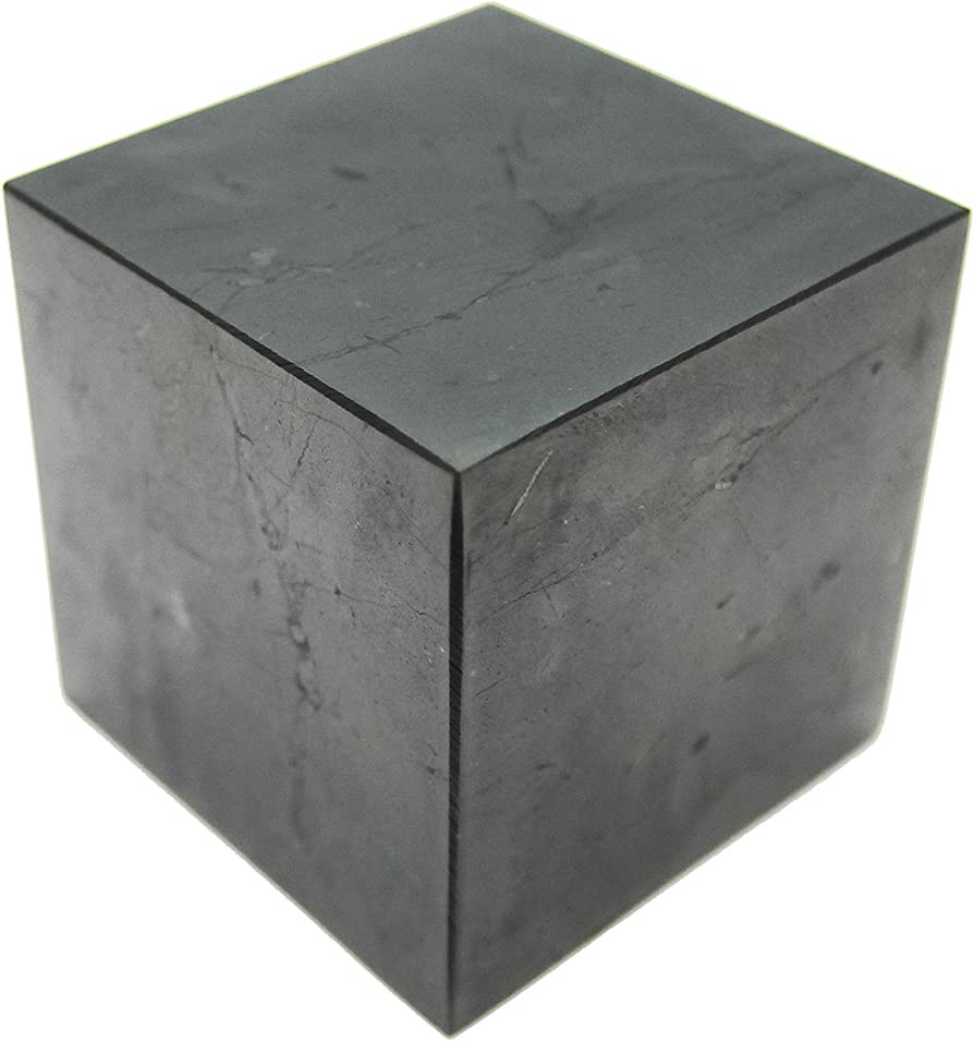 Amazon.com: Karelian Heritage Authentic Polished Shungite Stone Cube |  Polished Black Stone Small Décor Highly-Protective Crystal Cube 2 inches (5  cm) | Reiki Healing, Chakra Meditation, Energy Generator CP04 : Home &  Kitchen