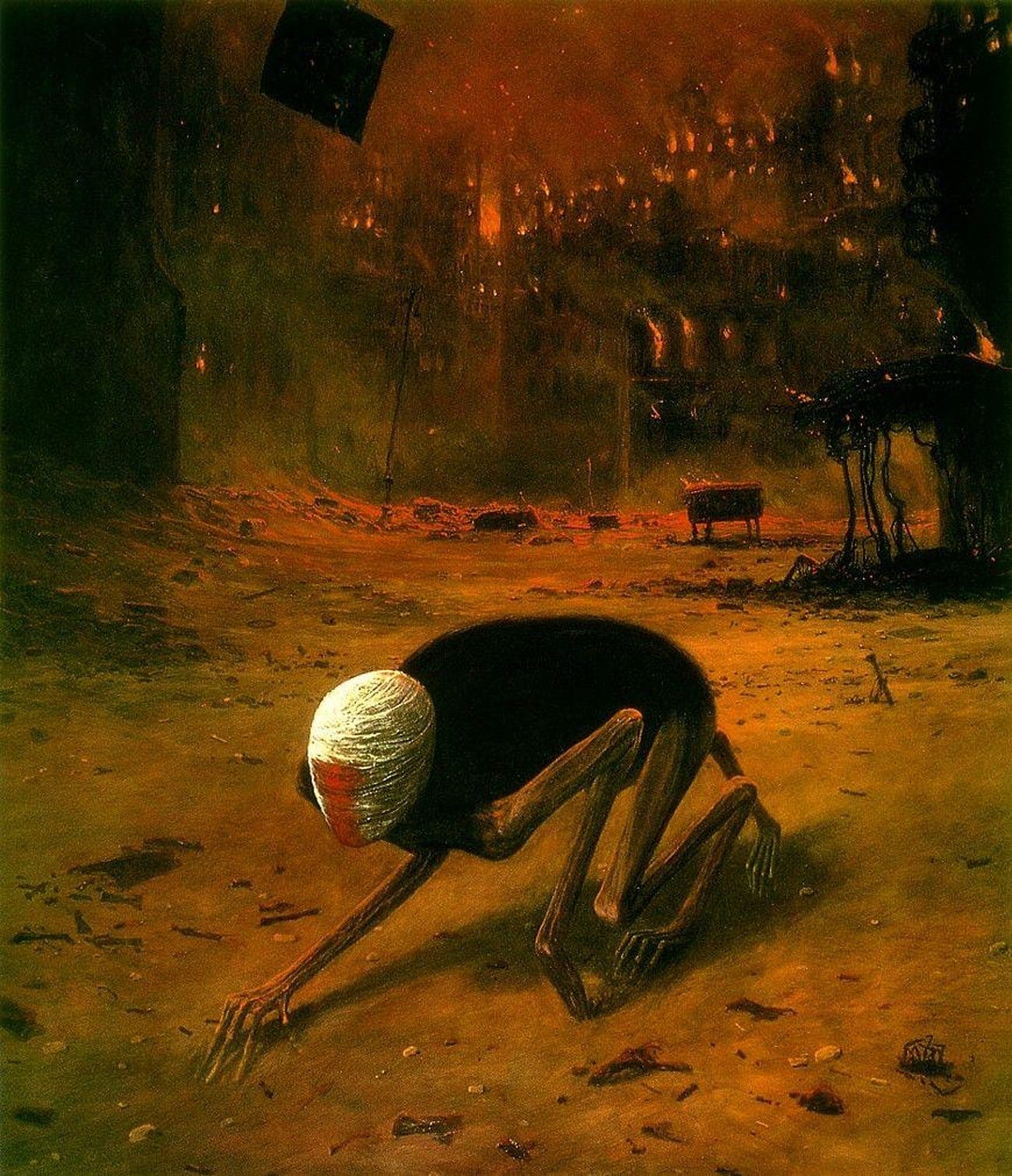 Untitled, 1975 is listed (or ranked) 2 on the list The Artwork Of Zdzislaw Beksinski Is Literally The Stuff Of Nightmares