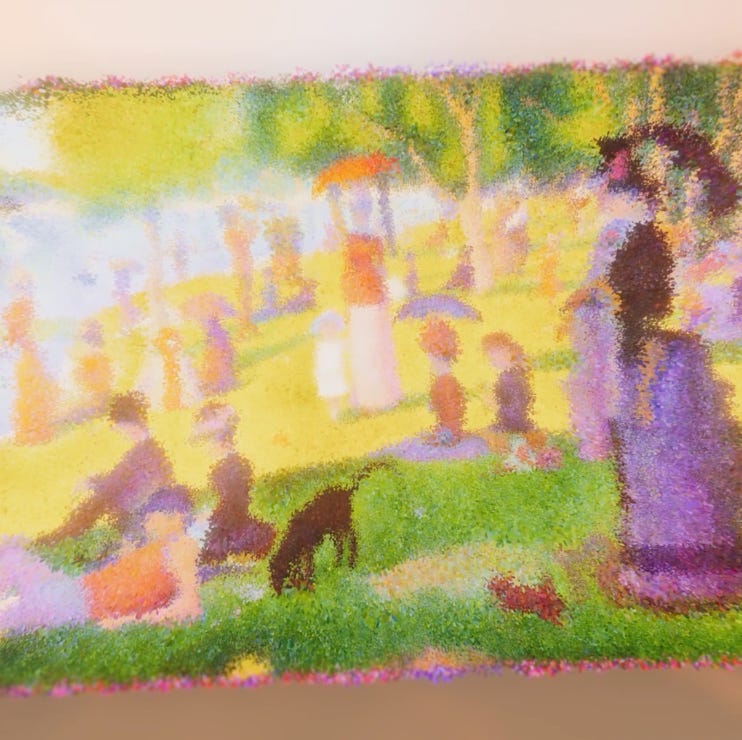 Step into A Sunday Afternoon on the Island of La Grande Jatte by Ruben Fro (animation)