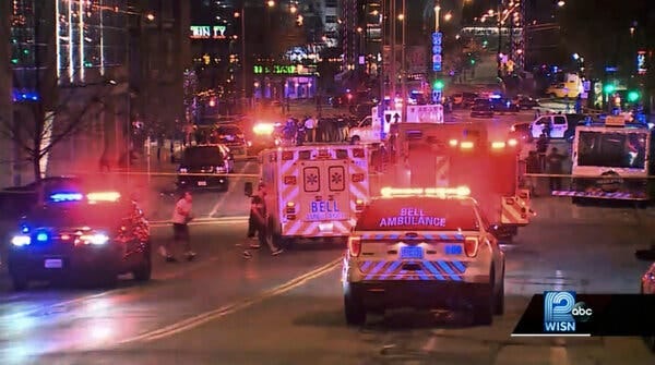 The Milwaukee police said the shooting happened around 11:09 p.m. on Friday in a popular nightlife area. The victims were between 15 and 47 years old and were all expected to survive.