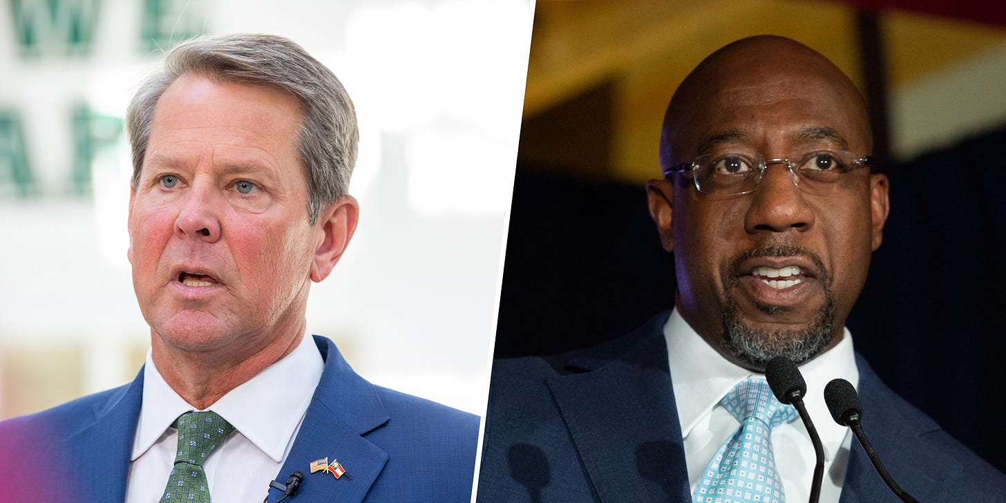 The trend is clear: New polls show Kemp and Warnock leading, splitting  ticket