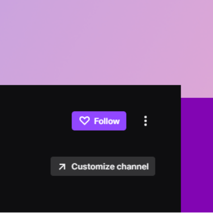 View of twitch page with banner color does not match color of twitch channel page.