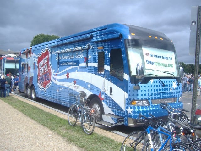 American Energy did a nice product placement with this attractive moving billboard.