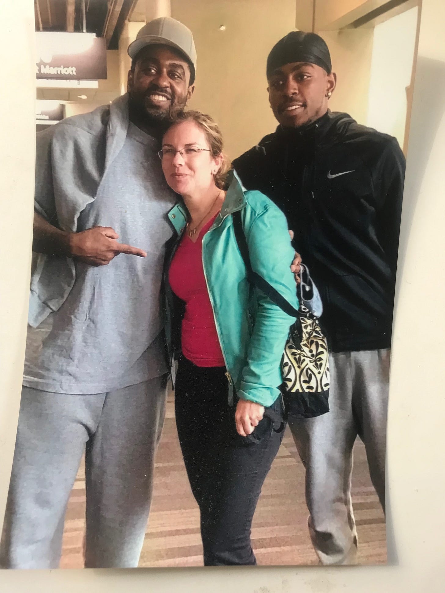 A photo of me with Charles (left) and his son, Charles Jr. (right), the day after Charles was released from Allenwood. A photo of me with Charles (left) and his son, Charles Jr. (right), the day after Charles was released from Allenwood.