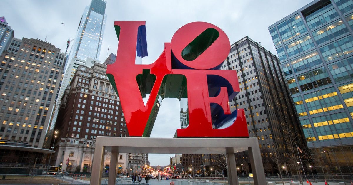 What are the origins of the 'LOVE' design? | PhillyVoice