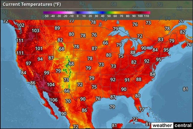 That is Portland registering 111 degrees, as of Monday, June 28th, 2021.