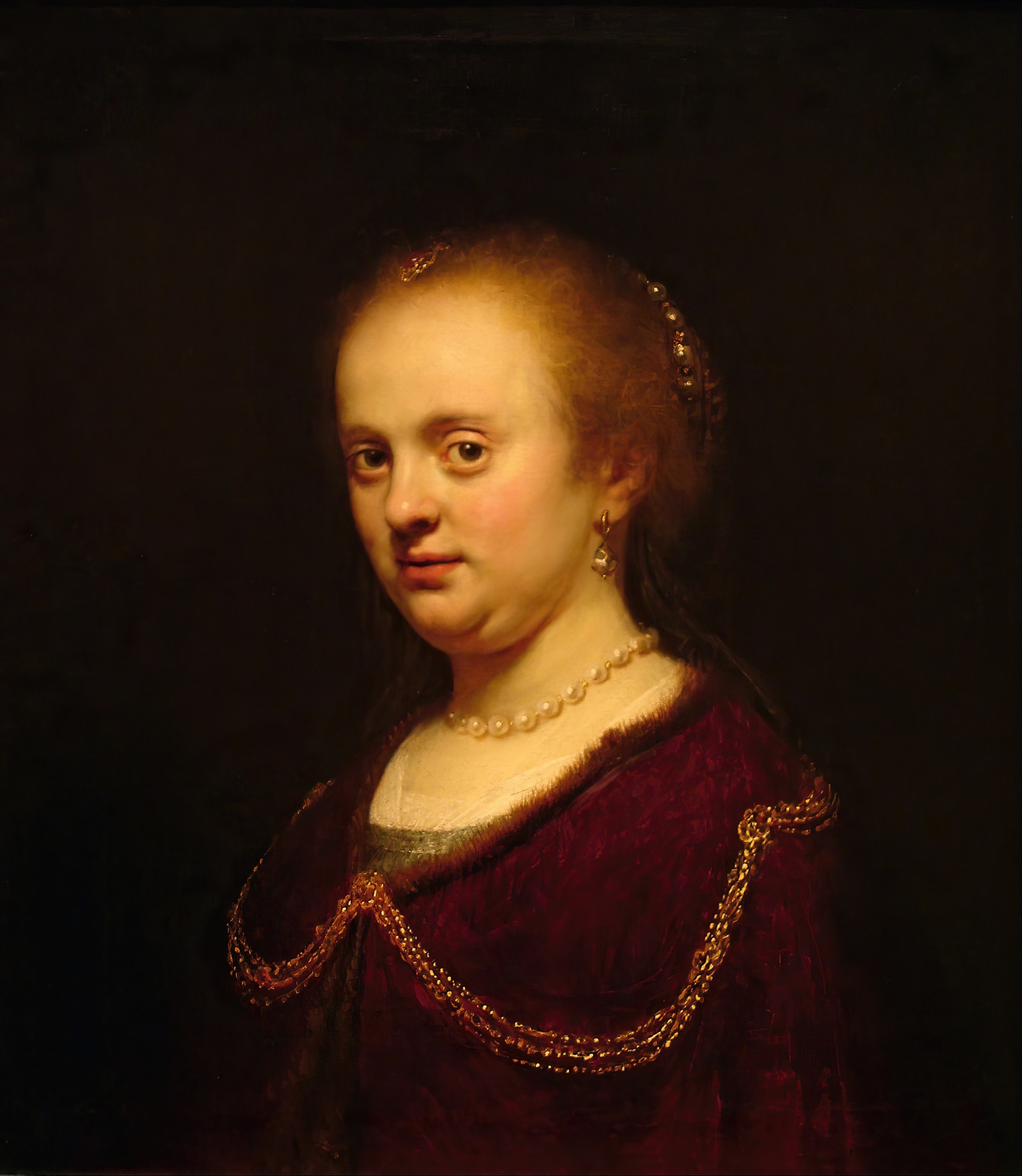 Young Woman with a Gold Chain (1634) by Rembrandt van Rijn