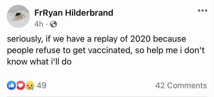 &lsquo;seriously, if we have a replay of 2020 because people refuse to get vaccinated, so help me I don&rsquo;t know what I&rsquo;ll do&rsquo;