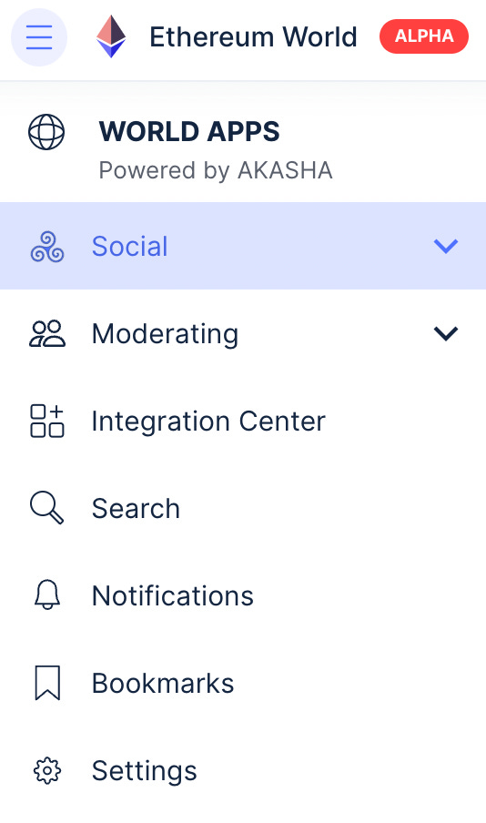 New Release 🎊 Ethereum World Apps — New Navigation Sidebar — Personalized Feeds — Dark Mode