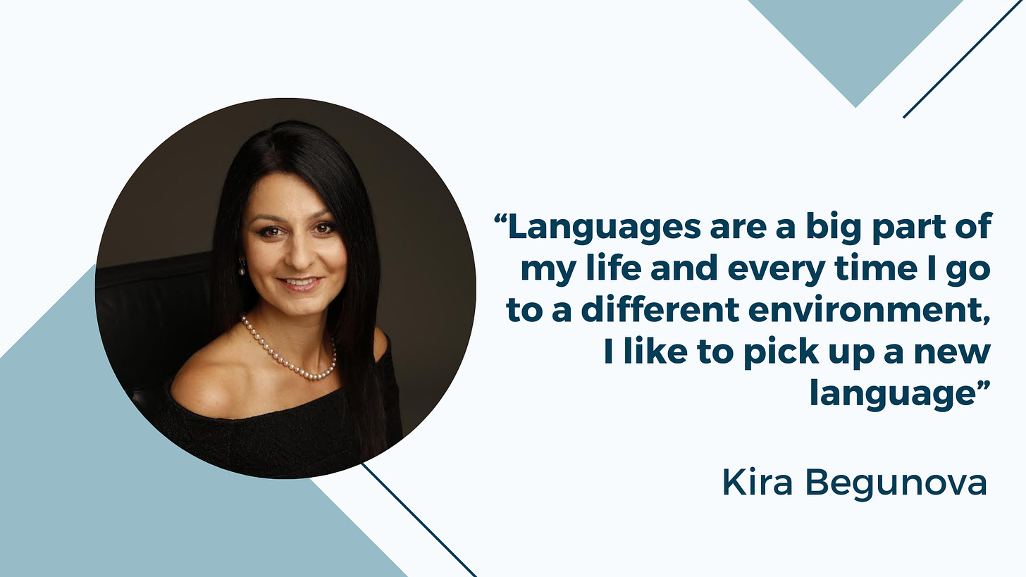 kira speaks 6 different languages