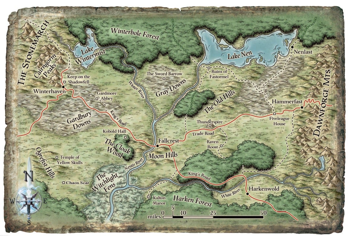 Nentir Vale map