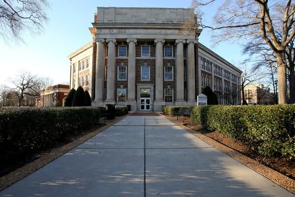 A building formerly named for David Bibb Graves, a former governor and Ku Klux Klan leader, on the University of Alabama’s Tuscaloosa campus.