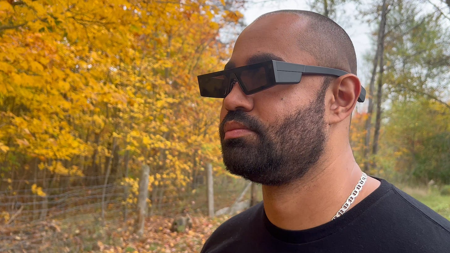 Snap creator Andre Elijah in Spectacles. (Snap)
