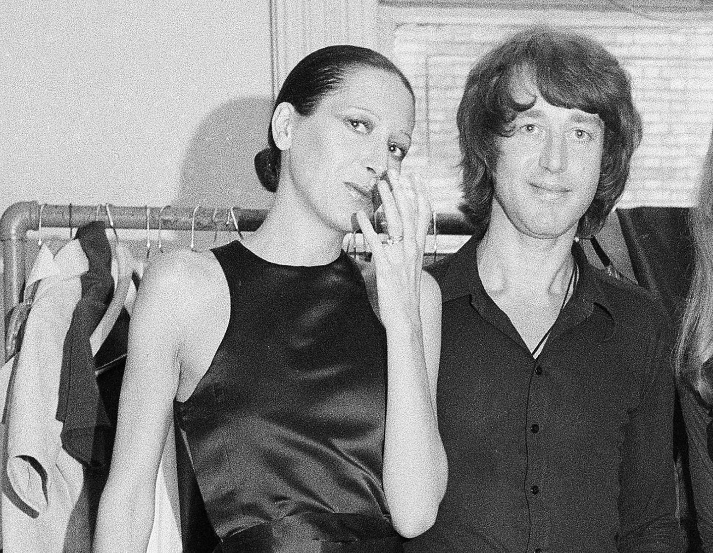 Elsa Peretti, left, posed with designer Halston after a fashion show in New York on June 15, 1970.