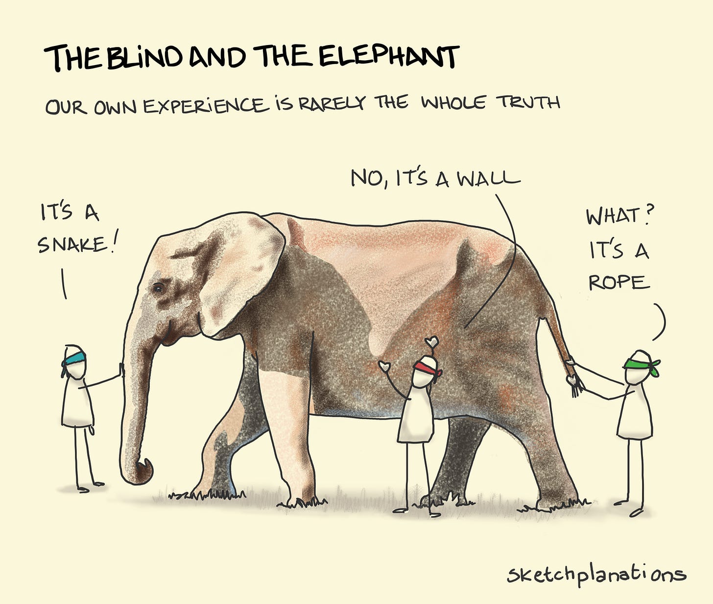The blind and the elephant - Sketchplanations