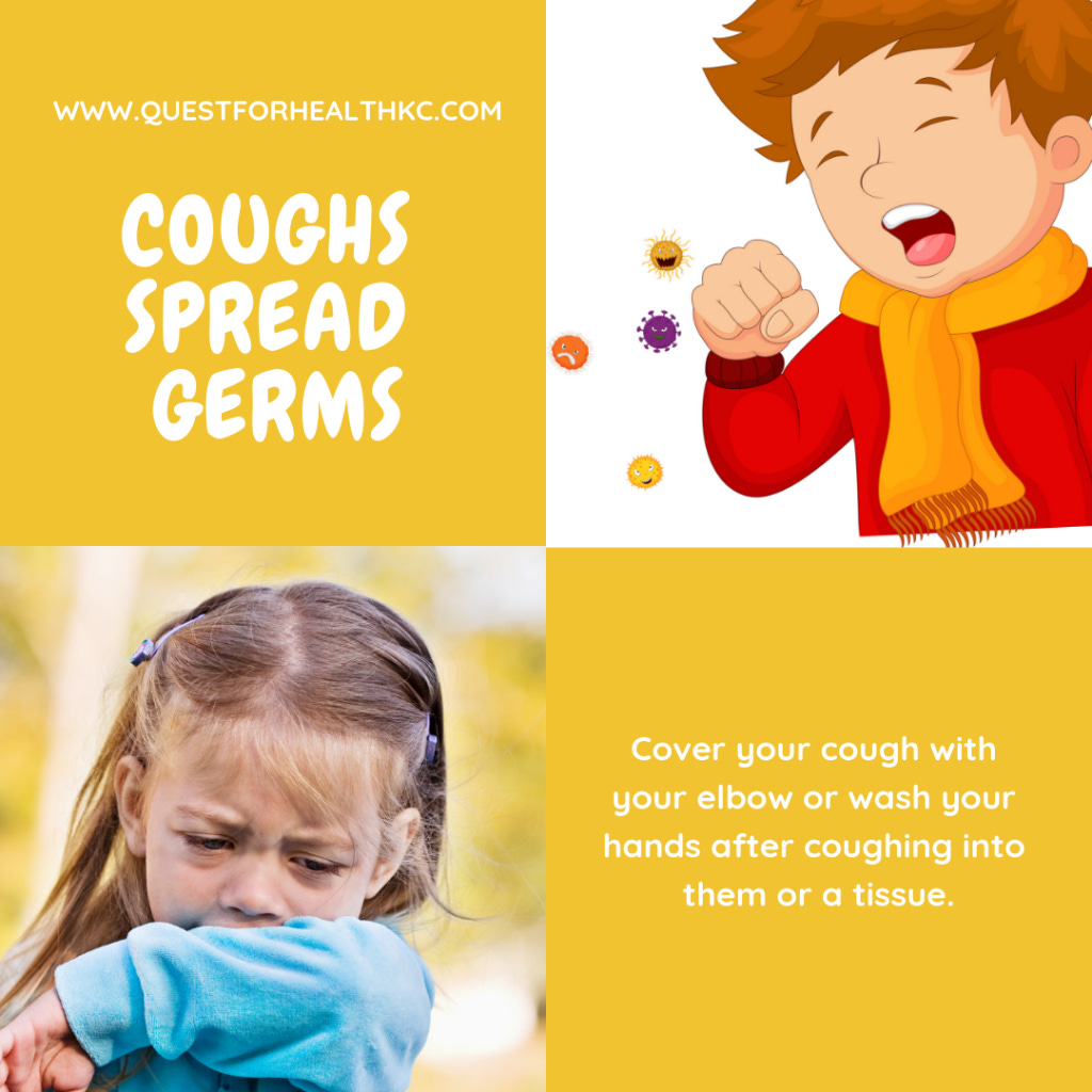 Coughs spread germs. Cover!