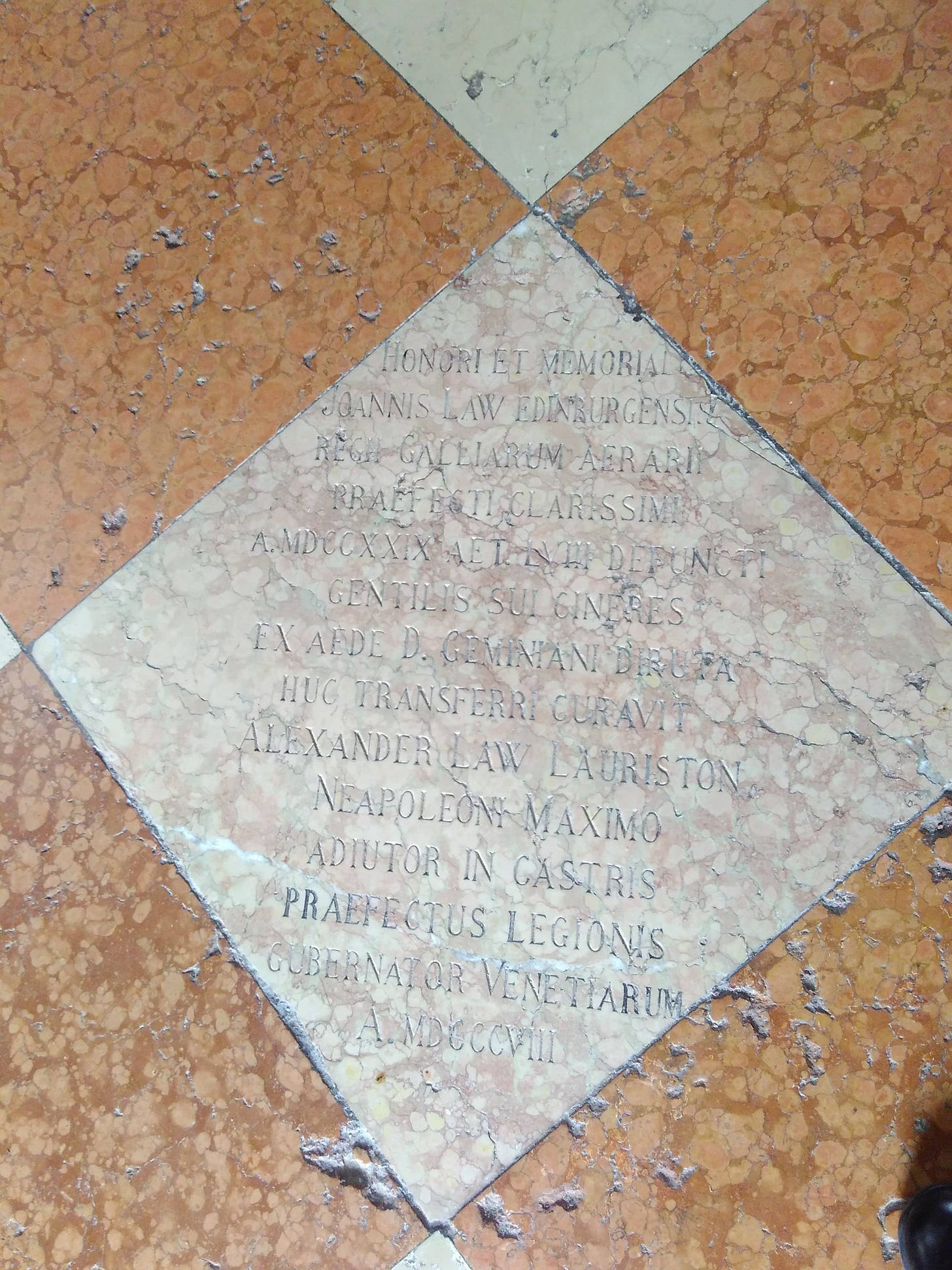 File:John Law&#39;s memorial stone. Chiesa di San Moisè, Venezia..jpg -  Wikimedia Commons