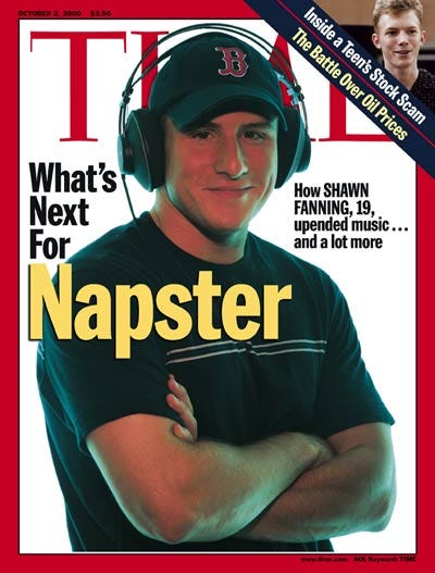 TIME Magazine Cover: Shawn Fanning - Oct. 2, 2000 - Music - Internet -  Computers - Business