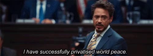 Robert Downey Jr Privatised World Peace GIF - Robert Downey Jr Privatised World  Peace Tony Stark - Discover & Share GIFs