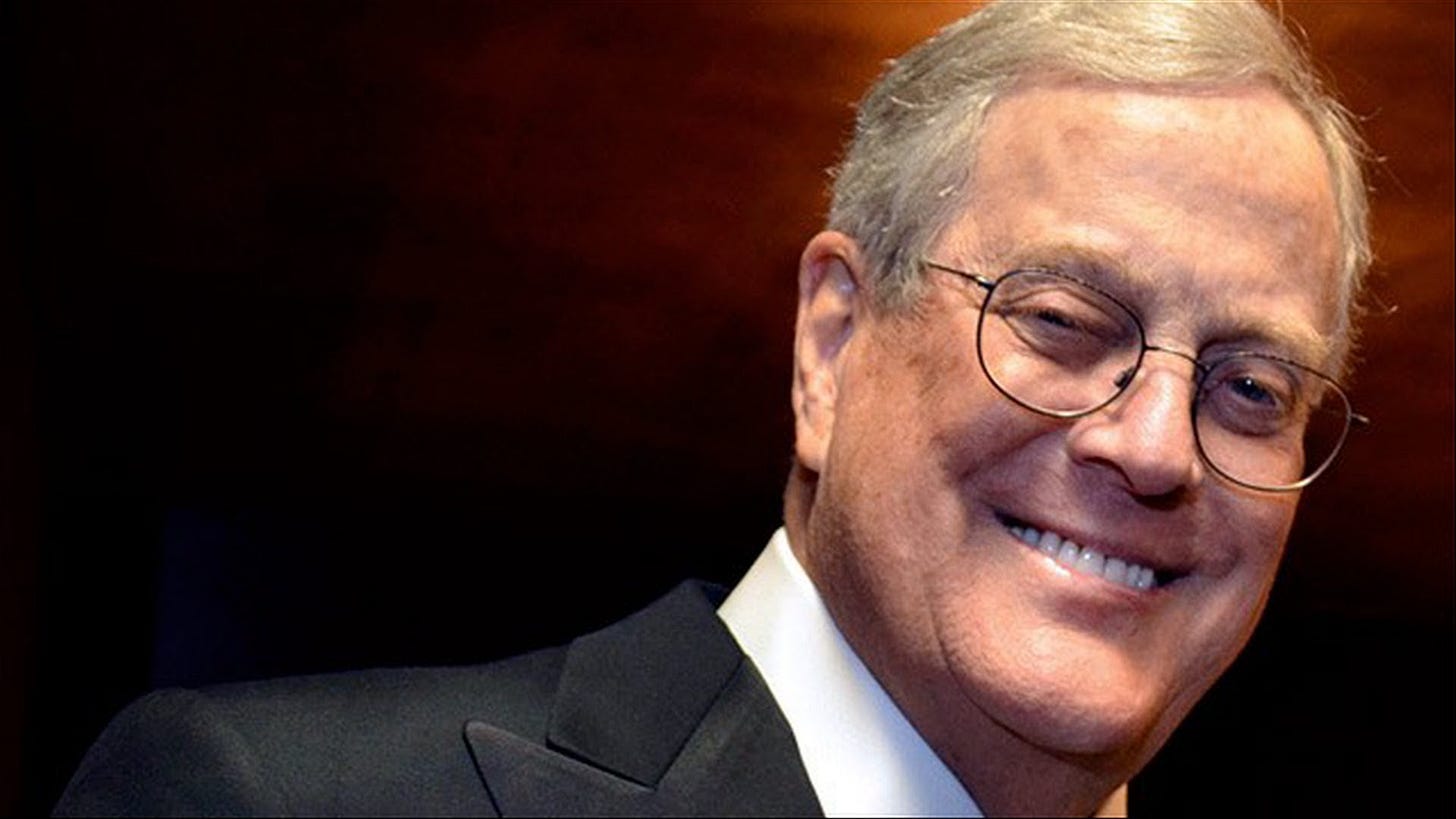 Image result for david koch smiling