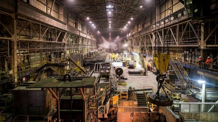 The ArcelorMittal Dofasco steel plant in Hamilton, Ontario, Canada
