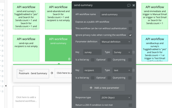 Get all the data your email template requires through the backend workflow fields