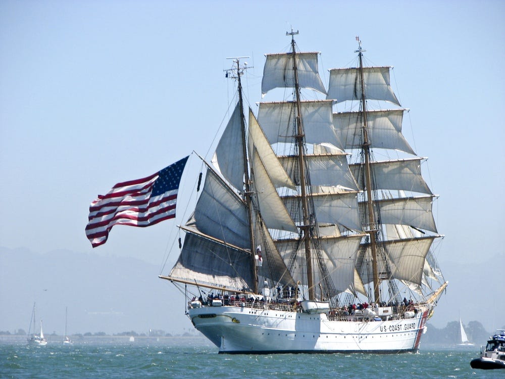 DVIDS - Images - USCG Barque "Eagle" under full sail in San Francisco Bay