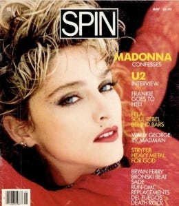 Spin Magazine's Launch Issue Featuring Madonna