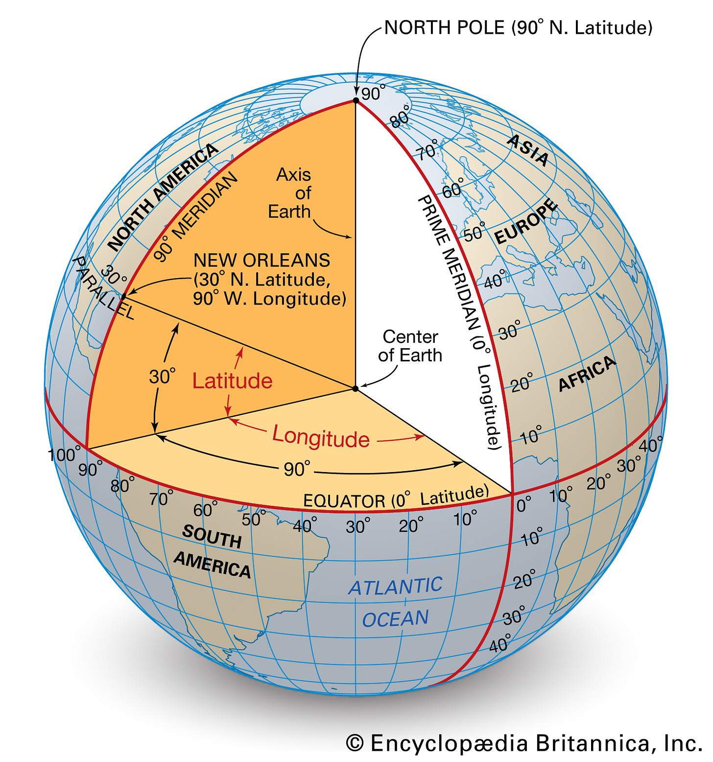 Latitude and longitude cut away drawing (Image: Britannica.com)