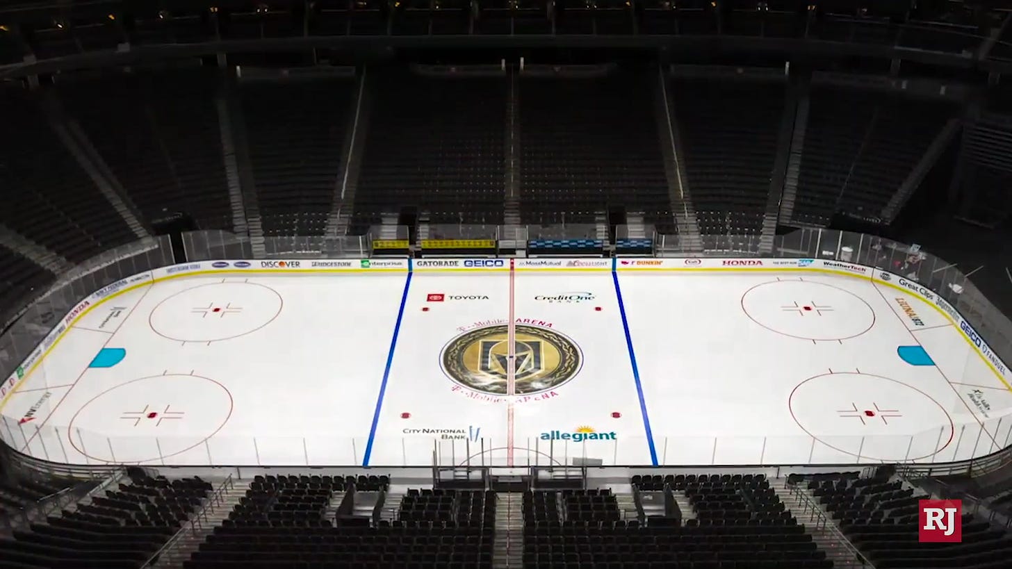 Golden Knights' ice installed at T-Mobile Arena — TIMELAPSE | Las Vegas  Review-Journal