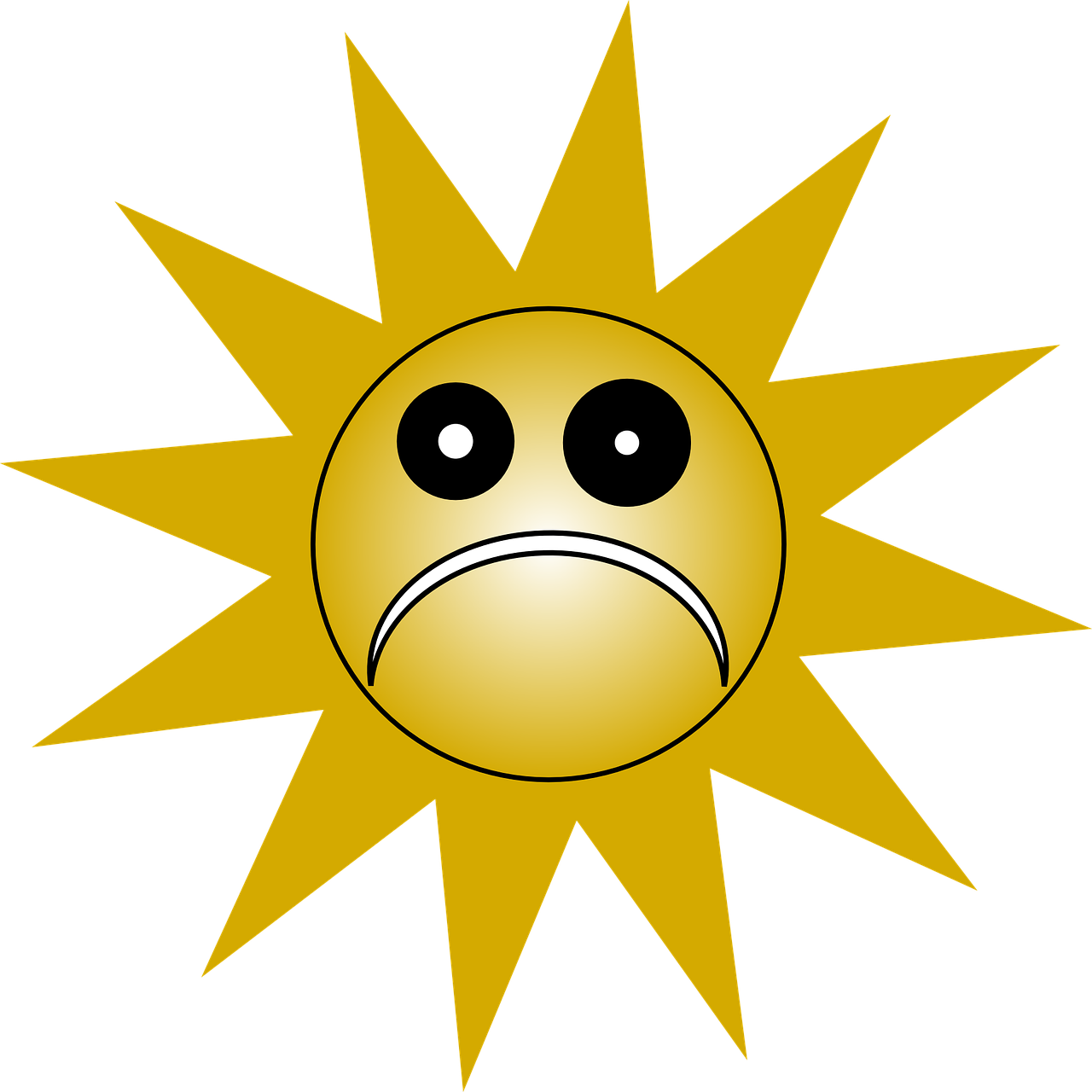 Sun Unhappy Heat - Free vector graphic on Pixabay