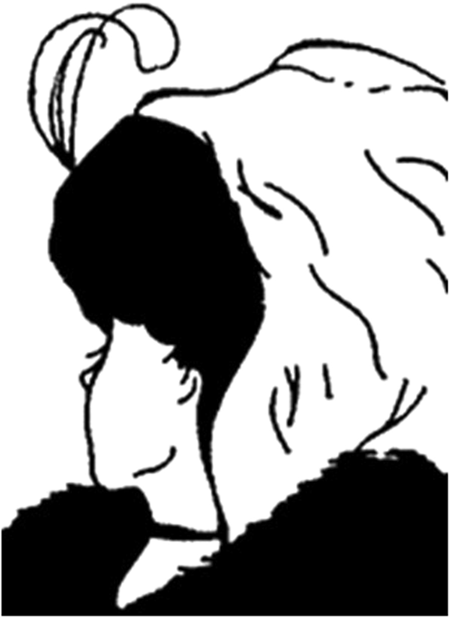 Famous gestalt image which can be either an old or a young woman